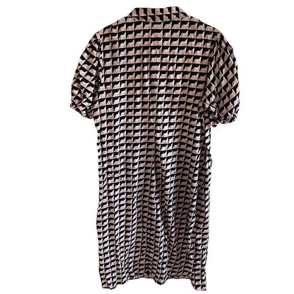 Who What Wear Dress Women’s Size XXL Geometric Print Fit N Flair ALTERED - Picture 2 of 10
